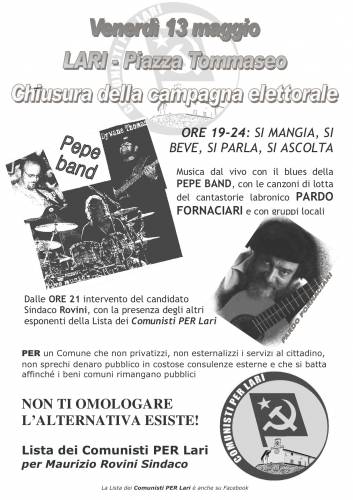 Antonio Piro manifesto chiusura campagna elettorale comunista a Lari.jpg