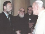 Simioni Corrado delle Brigate Rosse e Hyperion con l’Abbé Pierre e Giovanni Paolo II su L’Espresso del 28 marzo 1993