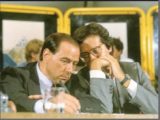 Veltroni Walter e Silvio Berlusconi (P2) spalla a spalla, alla Festa de l'Unità di Milano nel 1986 in un atteggiamento inequivocabile
